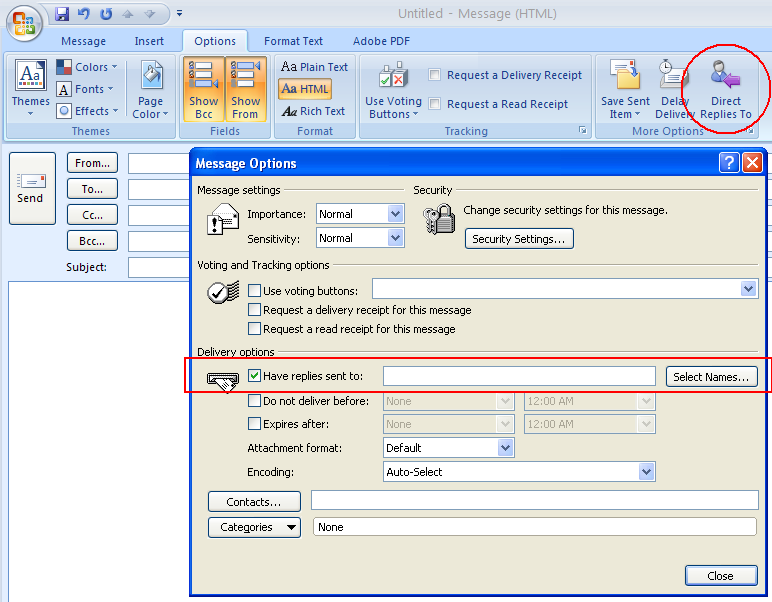 Set reply to address in Outlook 2007.PNG
