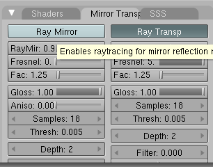 These are the transparency settings for Glass.